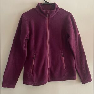 Eastern Mountain Sports Sweatshirt Woman’s M Purple Fleece Full Zip